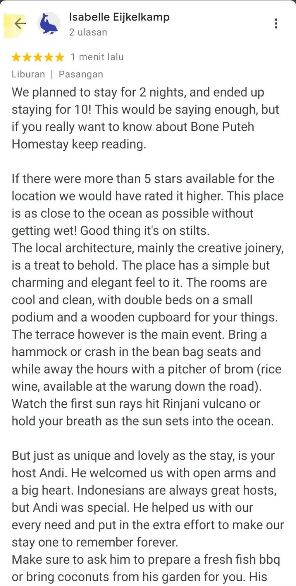 Boneputeh Homestay Taliwang エクステリア 写真